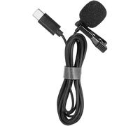 ELzEy Micrófono Lavalier, Clip Estéreo Portátil for Teléfonos Móviles, Entrevistas Grabadas, Podcasts, Dictado De Voz