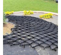 ELzEy Rejilla de conexión a tierra de geomalla de HDPE resistente, estabilizador de grava permeable de pendiente de carril negro, utilizado para muros de contención, estacionamientos y pistas de