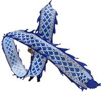 ELzEy Serpentinas de Cinta Serpentinas de Danza del dragón for Personas Mayores Equipo de Entretenimiento físico Juguetes Populares(BLU,6m/19.7ft)