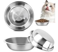 elzle 3 Cuencos para Gatos, comederos para Gatos de Acero Inoxidable, Aptos para lavavajillas, 5,5 Pulgadas, Repuesto para Gatos pequeños y Perros
