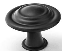 elzle 4 pomos para muebles, 30 x 25 mm, pomo redondo para muebles, tiradores y pomos decorativos para niños, fácil de instalar, ideal para armarios, cajones (negro)