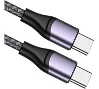 elzle Cable USB C, 65 W, cable USB C, cable USB tipo C, carga rápida para MacBook, MacBook Pro, ChromeBook Pixel, iPad Pro 2021/2020/2018, Samsung Galaxy S21/S20, Huawei P30 etc., nailon, 2 m