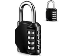 elzle Candado de casillero con código de 4 dígitos, combinación de gimnasio sin llave, cerraduras codificadas con números para gabinetes de gimnasio escolar, puertas, puertas y gabinetes