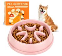 elzle Cuenco de alimentación Lenta para Perros, Cuenco antiestrangulamiento para Perros, antihinchazón, promueve una Dieta Saludable y ralentiza el Cuenco de alimentación para Todas Las Mascotas