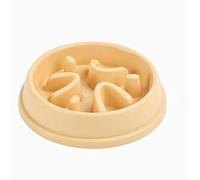 elzle Cuenco para Perros de alimentación Lenta, Cuenco para Perros antiasfixia, promueve una Dieta Saludable y ralentiza la alimentación para Todas Las Mascotas, Amarillo