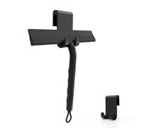 elzle Limpiacristales de Ducha, limpiacristales de Ventana, rasqueta de Ducha Negra para Puertas de Ducha con Ganchos, hogar para baño, Limpieza de Paredes de Azulejos, Coche