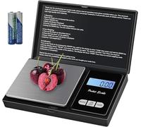 elzle Mini báscula digital, báscula digital portátil de bolsillo de 0,01 a 500 g con pantalla LCD retroiluminada, báscula de bolsillo para oro, joyas, alimentos, café (pilas incluidas)
