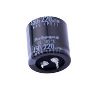 ELZNSQQK 2 condensadores electrolíticos de 220 UF y 450 V, 450 V, 220 UF, 30 x 30