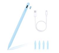ELZO Lápiz óptico para iPad (2018-2025), Carga rápida, sensibilidad a la inclinación, rechazo de Palma, magnético y Punta de precisión de 1,5 mm,Azul