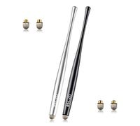 ELZO Lápiz para Pantalla Táctil, Universal para Apple/iPad, Bolígrafo Digital Lápiz, Aluminio Stylus Pen Cintura Delgada para Pantallas Táctiles, Negro/Plata