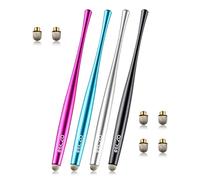 ELZO Lápiz para Pantalla Táctil, Universal para Apple/iPad, Bolígrafo Digital Lápiz, Aluminio Stylus Pen Cintura Delgada para Pantallas Táctiles, Negro/Plata/Rosado/Azul