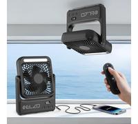 ELZO Ventilador de viaje magnético de 10000mAh para cabinas de crucero, ventilador de camping recargable, ventilador de viaje portátil con gancho, imprescindibles de crucero 2026 para techo y pared