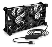 ELZO Ventilador USB para PC, 120 mm, 5 V, con regulación de velocidad sin niveles, mini ventilador de mesa silencioso, ventilador axial de 80 mm para ordenador PS4 PS5 TV Box receptor cabina AV