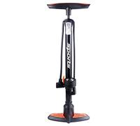 EM BIKE Bomba Inflador de Suelo Portátil con Manómetro Profesional para Válvulas Presta y Schrader Alta Presión (160 PSI/ 11 Bar)