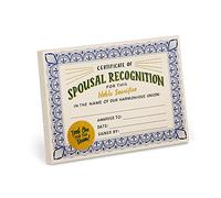 Em & Friends Bloc de notas de papel con texto en inglés"Reconocimiento de cónyuge" y divertido trofeo, 13 x 17,8 cm