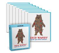 Em & Friends Deck Yourself Bear Cards - Tarjetas de Navidad divertidas con sobres (8 unidades)