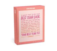 Em & Friends Tarjetas de felicitación de cumpleaños con texto en inglés Best Year Yet Illustrated Diching, tarjetas de felicitación de feliz cumpleaños en blanco en el interior (caja de 8 tarjetas