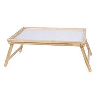 EM Home Bandeja para Cama Plegable, mesita para desayunos con Patas Plegables (Madera), 50x31x21 cm