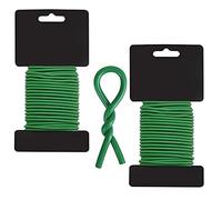 EMAGEREN 2 PCS Alambre Jardineria Verde 3.5 mm x 8m Alambre de Atar Plantas Alambre Plastificado Verde Cuerda de Alambre Plastificado para Jardin Alambre para Plantas Trepadoras Arbustos Flores