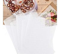 EMAGEREN Hojas Deshidratador Reutilizable Estera de Silicona para Fruta Antiadherente Tapete de Silicona para Deshidratador Cuadrada Alfombrillas para Secadora de Alimento y Hornear - Blanca 38*28cm