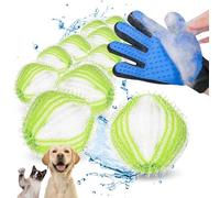 Emagsa 10 Bolas Atrapa Pelos Lavadora + Guante Quita Pelos Mascota. Bolas de Lavado Reutilizables para lavadoras y Guante de Cepillado para Mascotas Ideales para Gatos y Perros de Pelo Largo o Corto.
