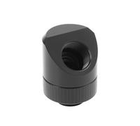 eMagTech 1 Conector De Codo De Refrigeración por Agua De 45 Grados para PC Rosca G1/4 Llave Dinamométrica Giratoria De Latón Accesorio Final Negro