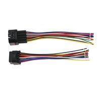 eMagTech 1 Juego de Cables de Conexión Macho Y Hembra de 16 Pines Conector Eléctrico de 18 AWG para Sistemas de Iluminación de Automóviles 15 Cm