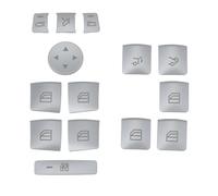 eMagTech 1 Juego de Cubierta Cromada para Interruptor de Botón Pulsador de Elevalunas de Coche Compatible con Mercedes Benz W204 W212