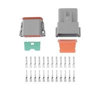 eMagTech 1 Juego DT04-12P DT06-12S Kit de Conectores Automotrices Impermeables de 12 Pines IP67 Calificado 14AWG 13A Conector Eléctrico y Enchufe para Aplicaciones Rugosas