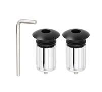 eMagTech 1 Par de Tapones para Manillar de Bicicleta de Montaña con Llave de 23 X 34 Mm (Negro)
