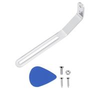 eMagTech 1 Soporte Protección para Guitarra Placa Protección para Guitarra Eléctrica Soporte Metal con Tornillos Tuercas Y Pernos Compatible con Musiclily Pro Compatible con JAZZ Cromo