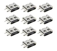 eMagTech 10 conectores USB tipo C de 6 pines, conector hembra, puerto de carga SMD, compatible con dispositivos electrónicos pequeños de carga