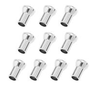 eMagTech 10 fundas protectoras de metal para válvulas de neumáticos de 20 mm, adecuadas para sistemas de monitoreo de presión de neumáticos de goma, sensores de automóvil, camión, color plateado