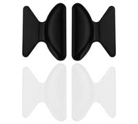 eMagTech 10 pares de almohadillas adhesivas de mariposa para nariz de 1,8 mm para gafas de lectura, gafas de sol (5 pares negro + 5 pares transparentes)
