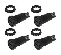 eMagTech 10 Piezas 5x20mm Panel Fusible Portafusibles Tornillo Instalación Tubo Portafusibles 10A 250V Orificio Instalación 12mm para Instalación en Panel Equipo Eléctrico Motocicleta