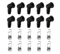 eMagTech 10 tapas de bujía Lawnmover con 10 cubiertas de arranque de bujía de resorte para cable de 7 mm compatible con Briggs&Stratton Tecumseh STIHL Mover pieza de repuesto