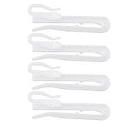 eMagTech 100 Ganchos de 70 mm para Cortinas, Ganchos de Ajuste Profundo, Ganchos Plisados de plástico, Clips de Cinta de Cortina de Bloqueo para Cortinas de Puerta de Ducha, Ventana, Color Blanco