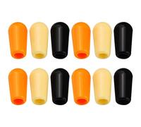 eMagTech 12 puntas de interruptor de palanca de guitarra de 3 vías, punta de selector de palanca de plástico, tapa de perilla para piezas de guitarra eléctrica, accesorios de tapa de interruptor