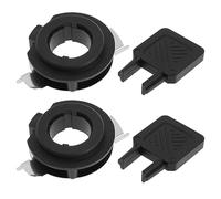 eMagTech 2 adaptadores de bombilla LED H7 para faros delanteros con adaptador H7, llave de instalación, soporte de retención H7, soporte de base, clips de montaje para faros delanteros