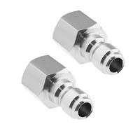 eMagTech 2 adaptadores para Lavadora a presión de 1/4 Pulgadas Hembra NPT, Conector de conexión acoplador de Acero Inoxidable para Salida de Lavadora a presión, Lanza pulverizadora de 5000 PSI