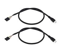 eMagTech 2 cables USB a micro USB de 5 pines, conector hembra a adaptador micro USB, accesorios para computadora, 50 cm