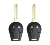 eMagTech 2 Carcasas para Mando A Distancia de 2 Botones con Hoja Sin Cortar Compatible con Nissan Micra K13 Juke 2010-2014