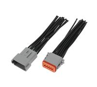 eMagTech 2 Conectores El¨¦ctricos Sellados para Automoci¨®n de 12 Pines DT04-12P Y DT06-12S para Aplicaciones Automotrices E Industriales 15 Cm 14 AWG
