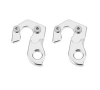 eMagTech 2 ganchos de cambio trasero de bicicleta plateados con tornillos GH-063 de aleación de aluminio compatible con bicicletas Rockrider