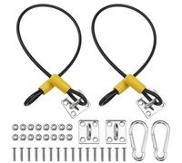 eMagTech 2 Juegos Cerradura de Tapa de Cubo de Basura de Acero Inoxidable 304 de 49cm Que Evita Que Los Animales Ardillas Perros Mapaches Hurguen Y Cierres de Tapa de Cubo