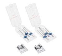 eMagTech 2 Juegos de Prensatelas de Aguja para Máquina Twin Stretch Compatible con Brother Compatible con JANOME Compatible con Máquina de Coser Singer