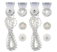 eMagTech 2 Juegos de Soportes para Persianas Enrollables para Cabezal Control de Persianas Enrollables 38Mm Diámetro con Cadena Cuentas Accesorios para Fijar Cortinas Persianas