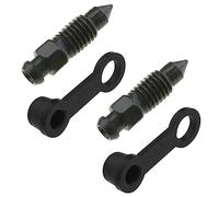 eMagTech 2 Juegos de Tornillos de Purga de Pinza de Freno M8x1,25mm con Tapas Antipolvo para Motocicletas Vehículos Eléctricos Tornillos de Boquilla de Purga de Freno