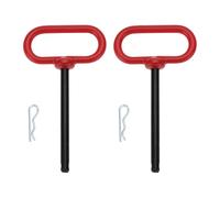 eMagTech 2 Juegos Pasadores Y Clip Enganche Manija Remolque para Remolque Pasadores Enganche Remolque 3/8 X 4 Pulgadas para Cortacésped Remolque Barco de Carga (16,8 X 9,3 Cm)