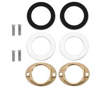 eMagTech 2 Juegos Tuercas de Fijación para Grifo de Latón M32x1,5mm Tuercas de Seguridad de Un Solo Orificio con Arandelas Planas Y Tornillos Tuerca Antisuelta para El Hogar